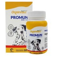Promun Dog Tabs - 60 Tabletes Contém Prebióticos e Probiótico e Leveduras 105g - Organnact