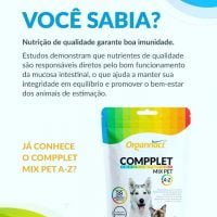Compplet Mix Pet A-Z Suplemento Vitamínico para Cães e Gatos 120g - Contém 39 nutrientes + Prebiótico - Organnact