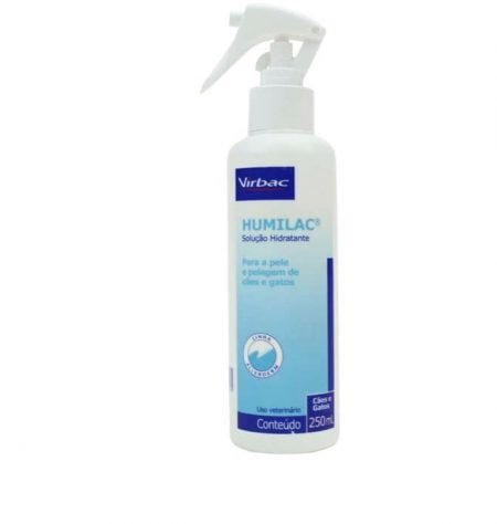 Humilac Solução Hidratante Para a pele e pelagem de cães e gatos Spray 250ml Virbac