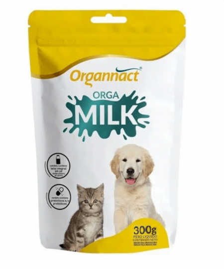Orgamilk Suplemento Vitamínico para filhotes de cães e gatos 300g – Organnact