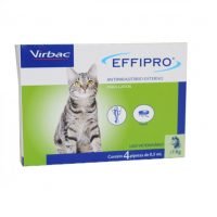 Antipulgas Effipro para Gatos Acima de 1kg - Contém 4 pipetas de 0,5 ml - Virbac