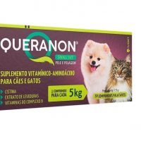 Queranon - Small Size - Pele e Pelagem - Suplemento Alimentar para Cães e Gatos até 5 kg - 30 Comprimidos Palatáveis - Avert